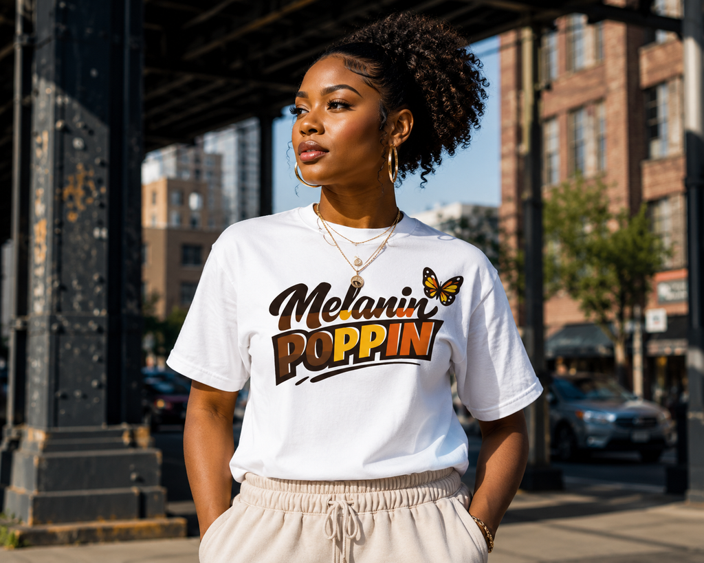 Melanin Poppin Butterfly Tee