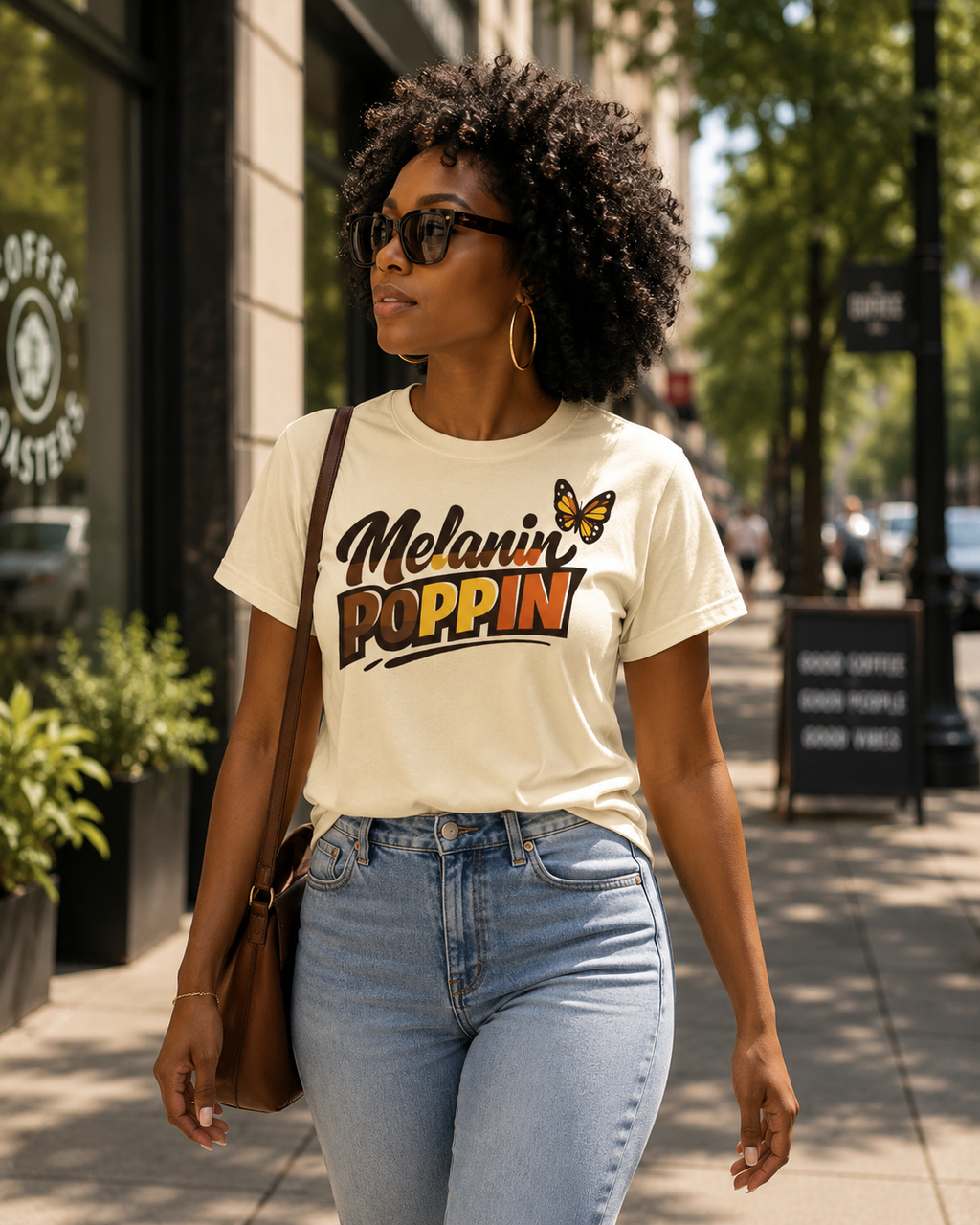 Melanin Poppin Butterfly Tee