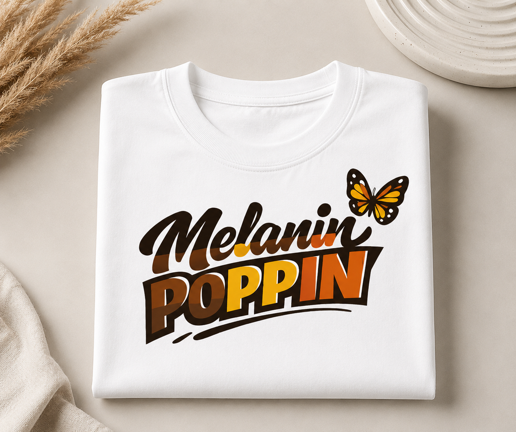 Melanin Poppin Butterfly Tee