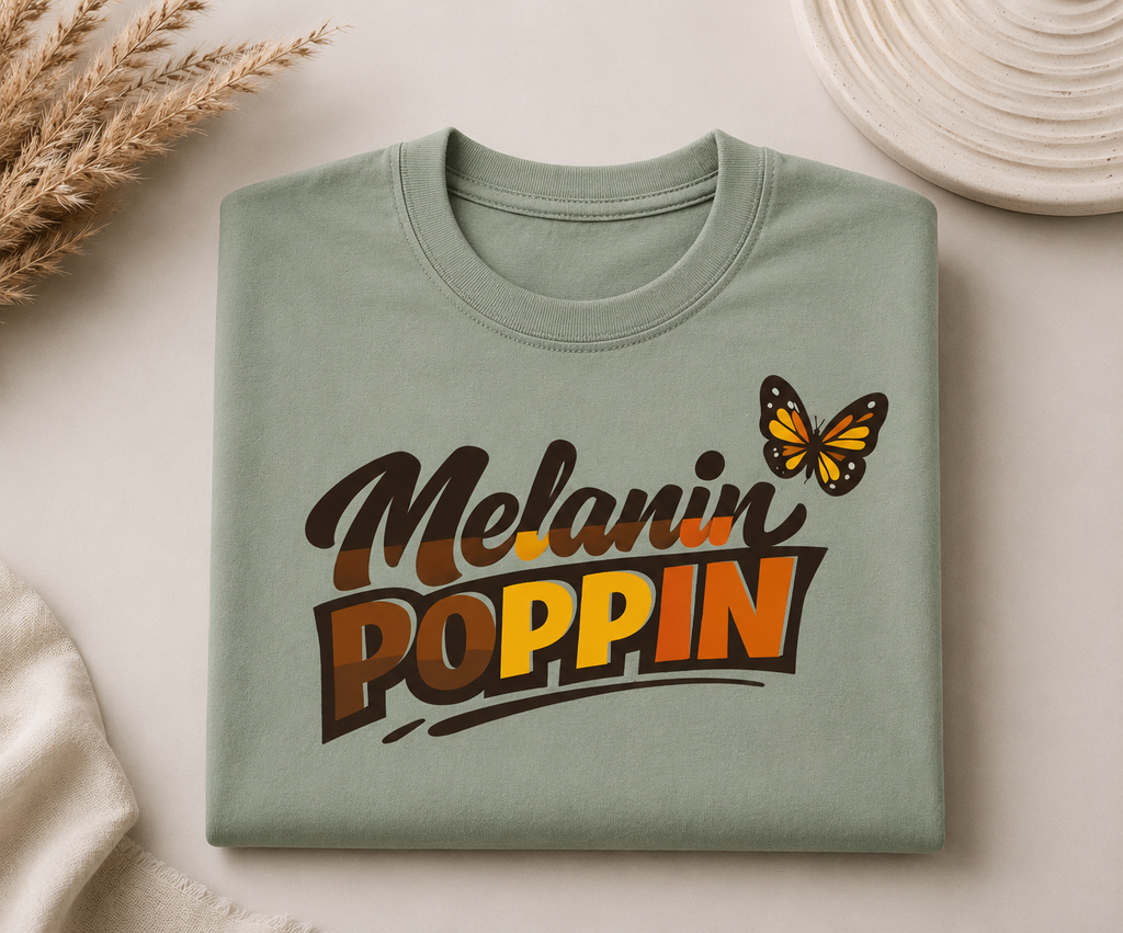 Melanin Poppin Butterfly Tee
