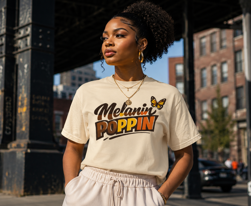 Melanin Poppin Butterfly Tee