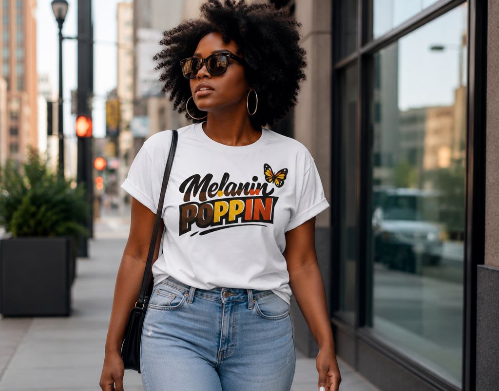 Melanin Poppin Butterfly Tee