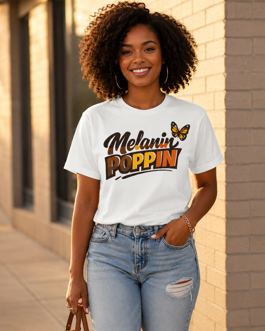 Melanin Poppin Butterfly Tee