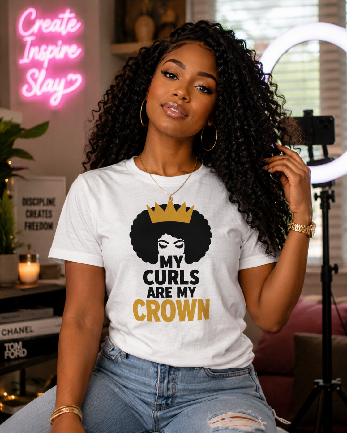 Curls & Crown Tee