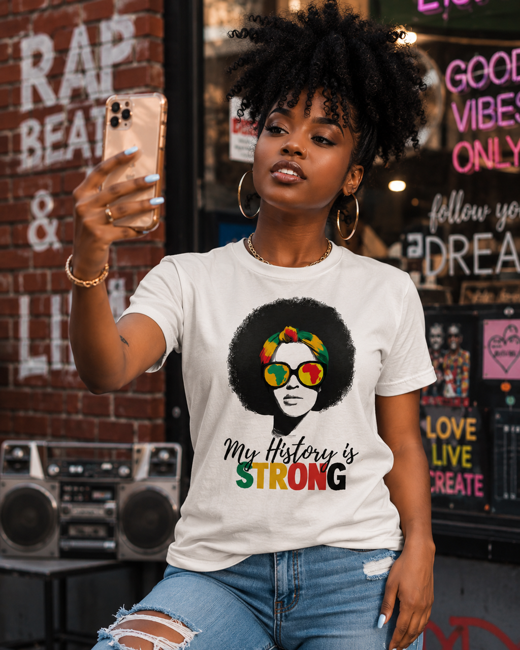 MY HISTORY IS STRONG Heritage Statement Tee