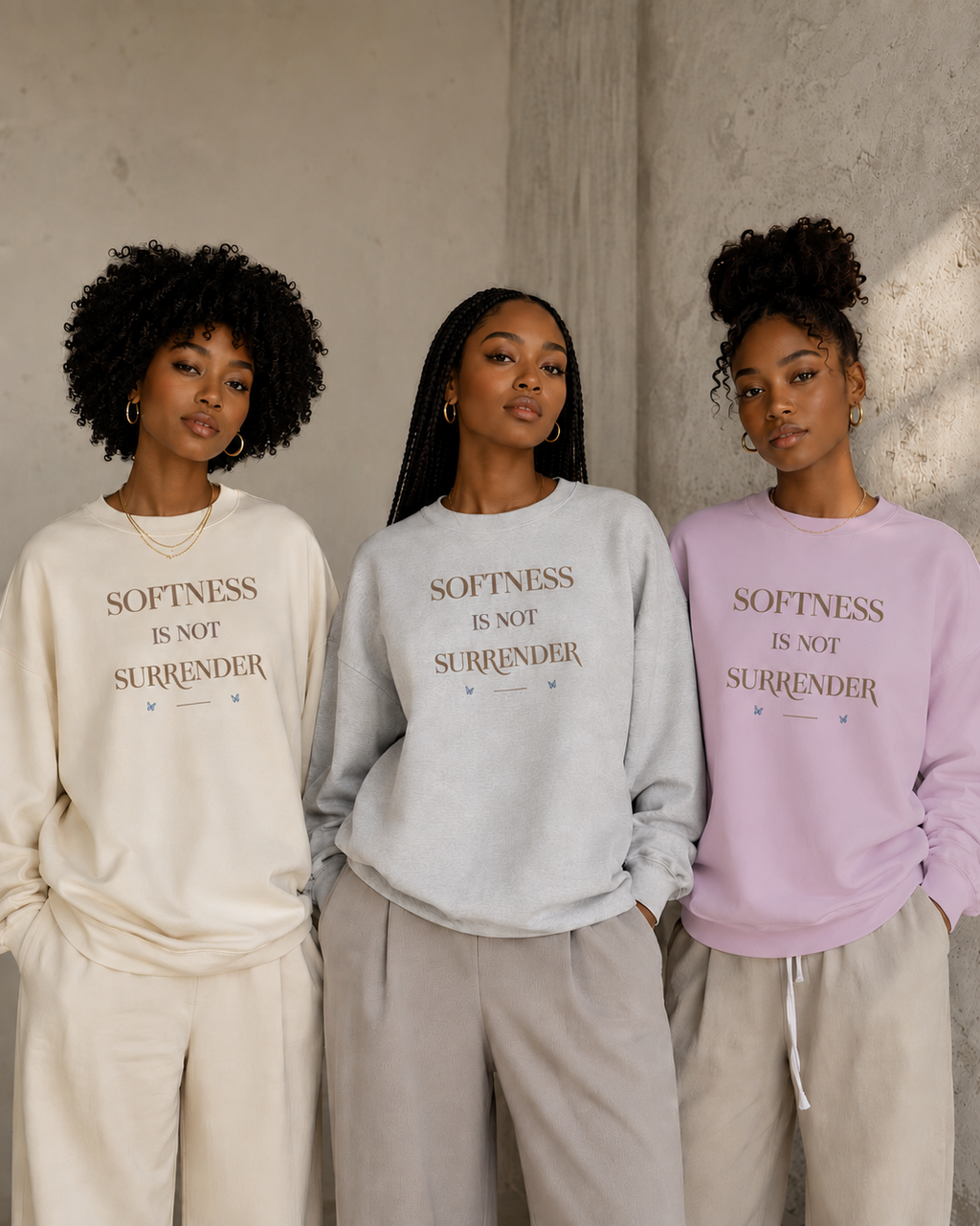Softness Is Not Surrender Oversized Crewneck Sweatshirt PODpartner