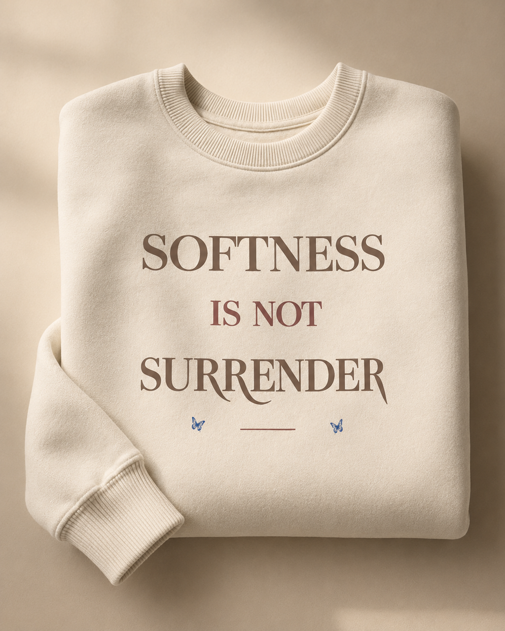Softness Is Not Surrender Oversized Crewneck Sweatshirt PODpartner