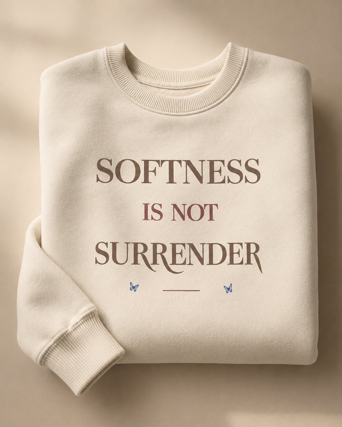 Softness Is Not Surrender Oversized Crewneck Sweatshirt PODpartner