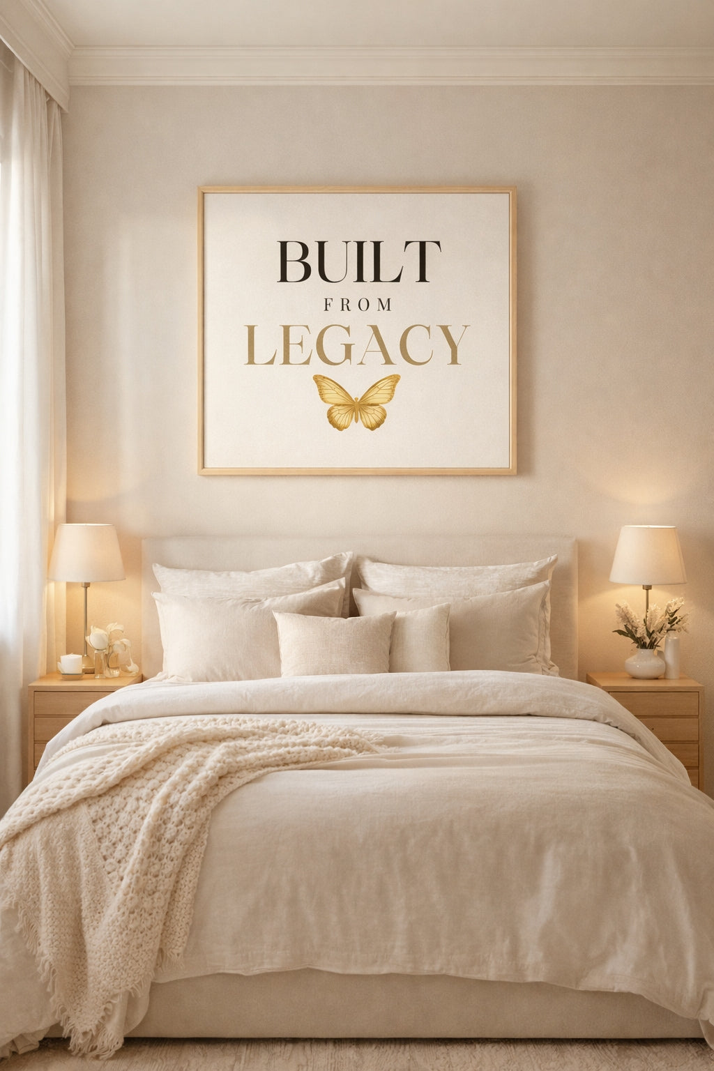 Built From Legacy Wall Art – Minimalist Affirmation Print, Black Empowerment Quote Decor, Afrocentric Motivational Artwork
